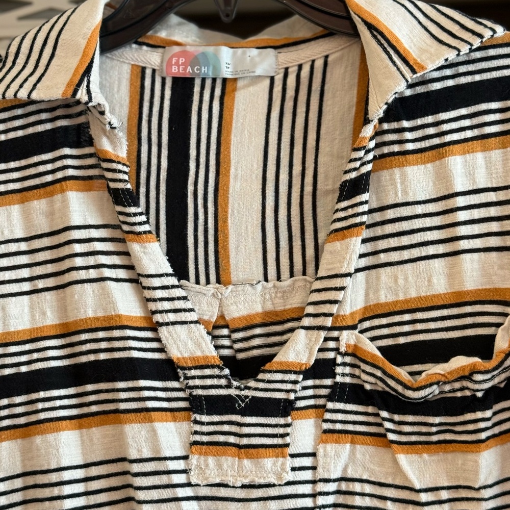 Free People FP Beach movement striped breaker tunic top XS - Picture 5 of 6